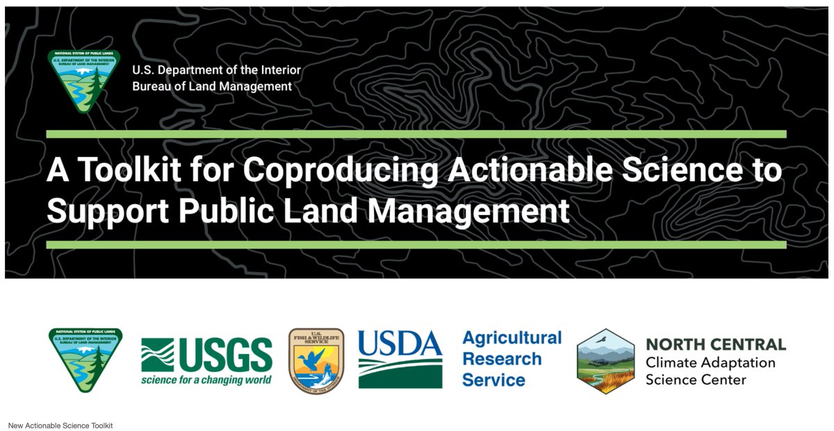 A new toolkit aims to assist federal resource managers in co-producing actionable science to support public land management. Learn more: nccasc.colorado.edu/news/new-actio…

#toolkit #climate #climatetwitter