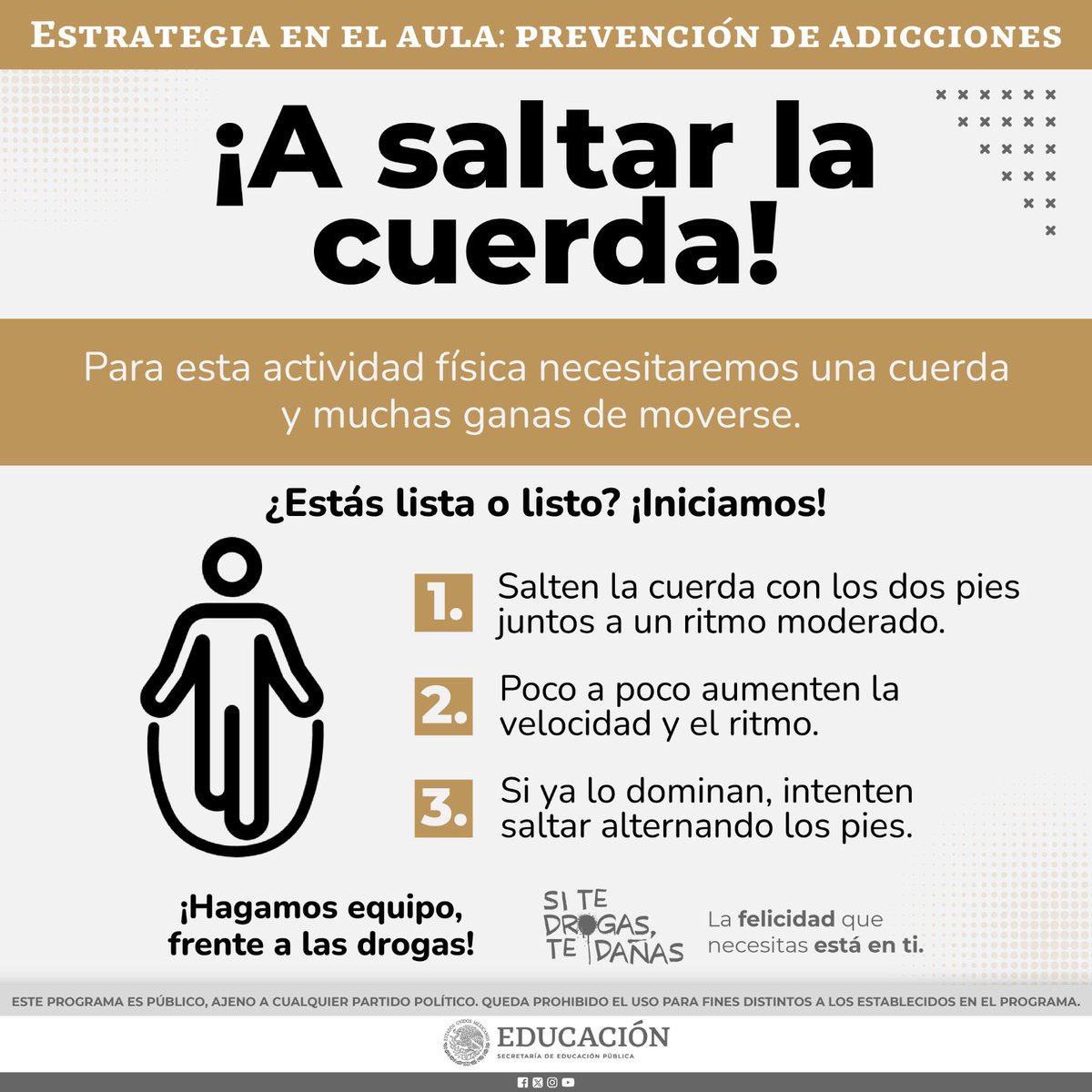 CONALEP_Mex's tweet photo. ¡Comenzamos con el ejercicio! 🤸‍♀️🧠💪
Tómate una pausa para hacer activación física con tus alumnas y alumnos, para promover la concentración, atención, creatividad y su bienestar emocional.

✅https://t.co/4C1S1nHA5h https://t.co/svqls8a1Of
