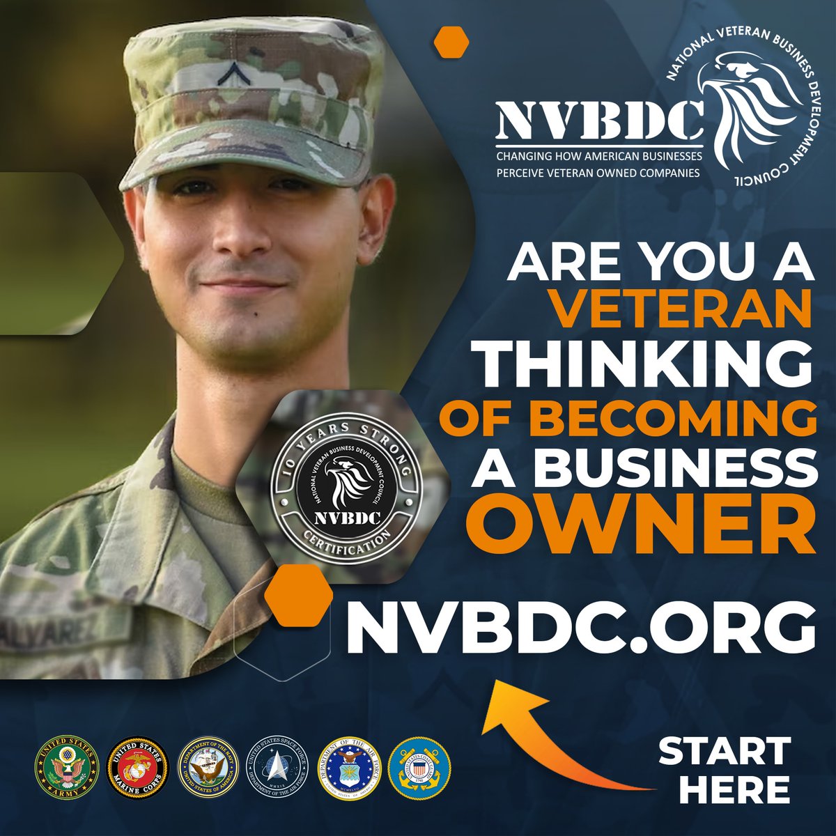 Get leverage over your competition. Set yourself apart from the pack by becoming certified by NVBDC. 

We are the original veteran business certification agency that gives your SD/VOB an opportunity to access a $122 Billion marketplace. 
 
Learn more: nvbdc.org