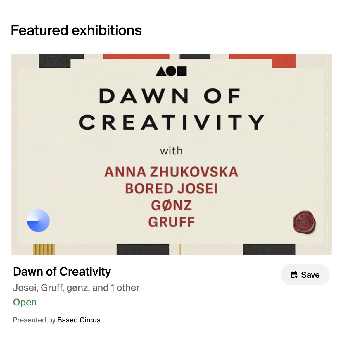 Dawn of Creativity -

Featured on <a href="/foundation/">Foundation 🌐</a> homepage !

<a href="/Anna_Zhukovska/">Anna</a> <a href="/BoredJosei/">BoredJosei 💎</a> 
<a href="/kapoooowwwww/">gønz</a> <a href="/gruffishere/">Gruff</a>