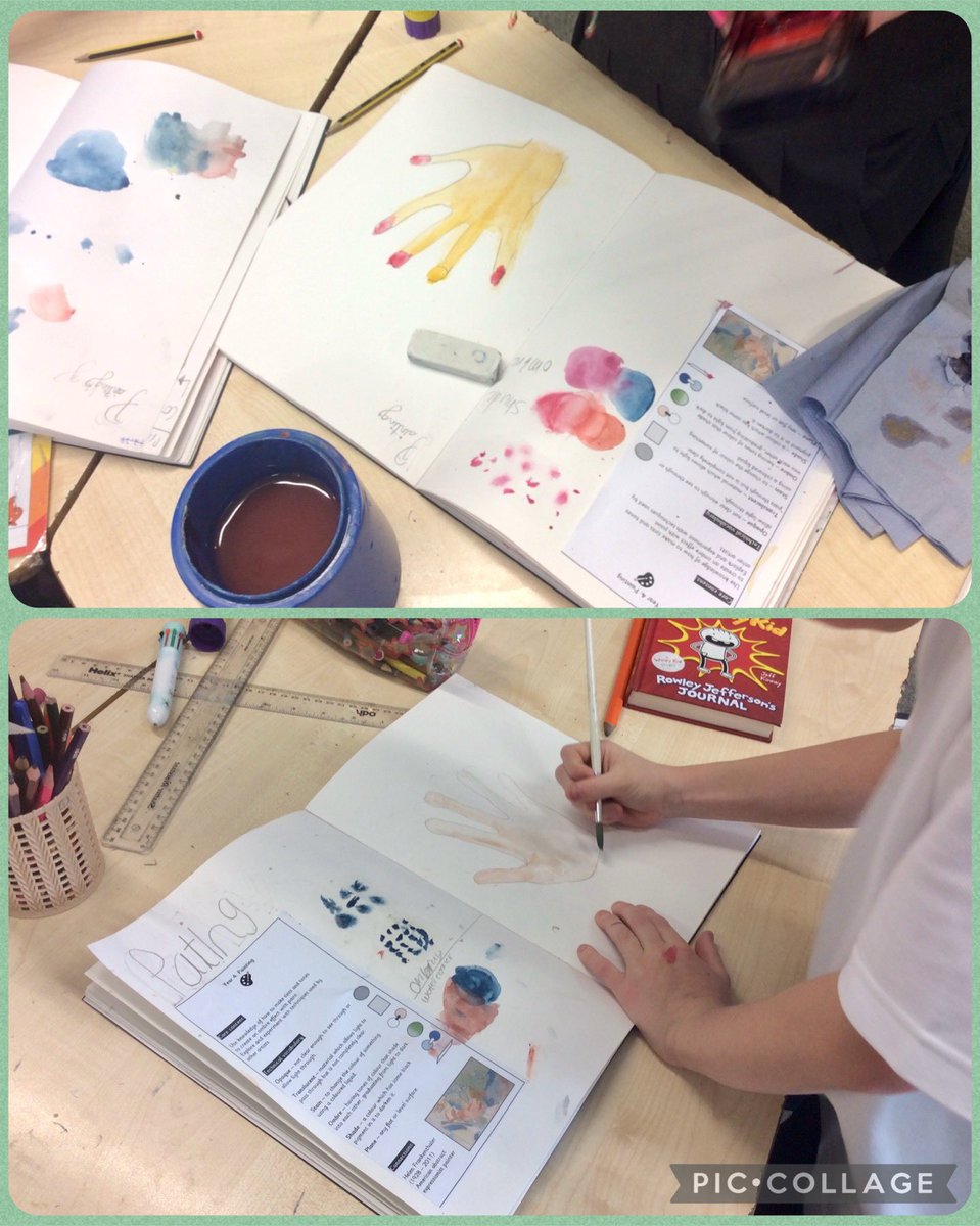 In their @Curriculum_USP Art lesson this week, Year 4 used their knowledge of how to make tints and tones to create an ombre effect.