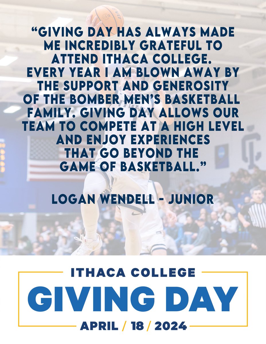 Read what Logan Wendell has to say about the importance of Giving Day to our program! #GoBombers | #Family