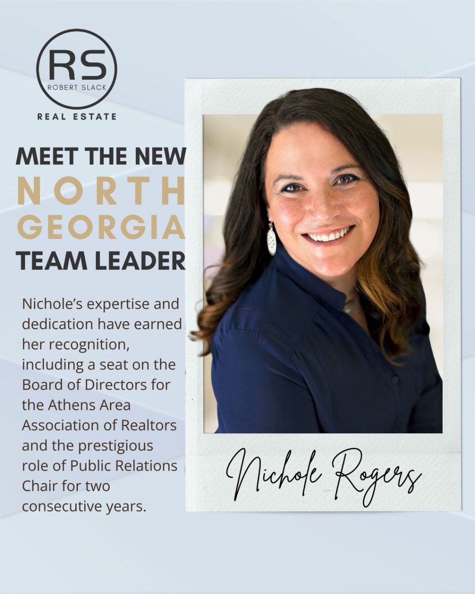 RobertSlackRE's tweet photo. Meet our new Team Leaders! 🙋‍♀️ Nichole Rogers will oversee Athens and North Georgia, while Shelly Scurry will take over South Georgia. We're so excited to have you on board!

#realestate #realtorlife #realestatecareer #joinourteam #robertslackllc #robertslackrealestate https://t.co/eGHBbIsDdg