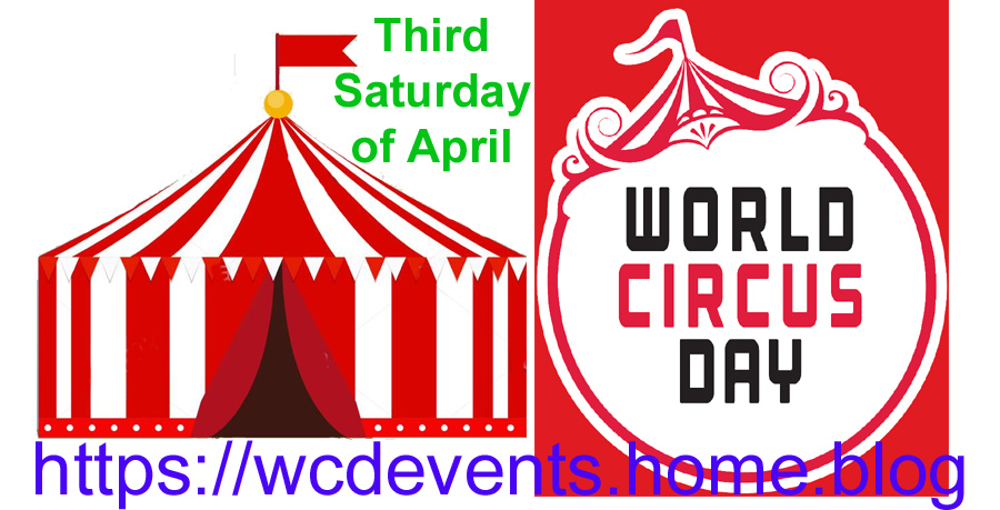 World Circus Day on Third Saturday of April
Click here: wp.me/PaZ4x4-1lY
#WorldCircusDay #CircusDay #CIRCUS #April #event #WorldDay #InternationalDay #CelebrationDay #HappyDay #Programme #Information #TelegramTips #DeleteWhatsApp #telegramchannel #Apr .