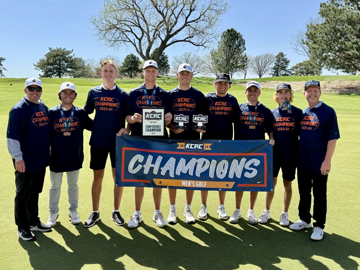 FriendsFalcons's tweet photo. Ladies and Gentlemen, your 2023-24 KCAC Men's Golf CHAMPIONS!!!
#TalonsUp #HonorGod #FriendsGolf https://t.co/gX3EedkeMU