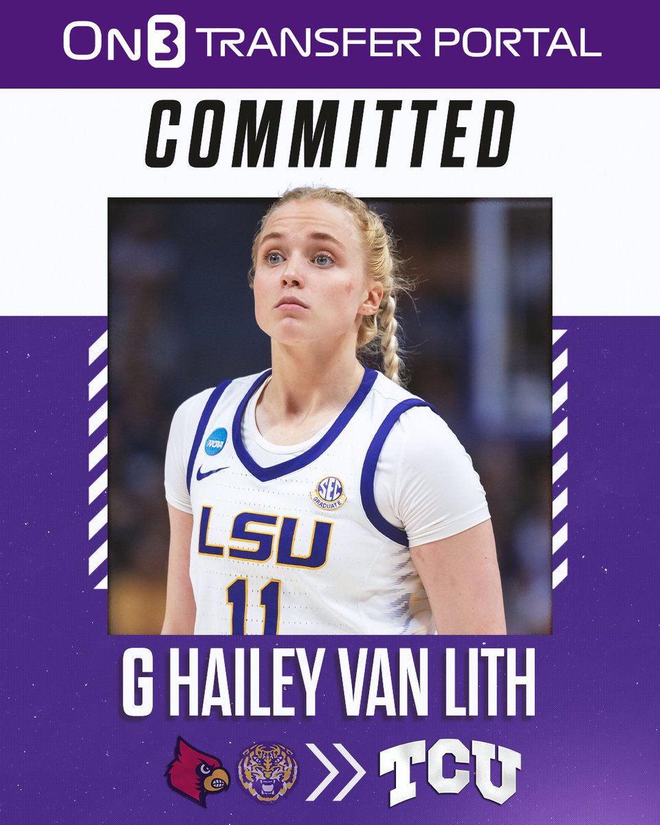 BREAKING: LSU transfer guard Hailey Van Lith has committed to TCU, @goodmansport reports👀 on3.com/college/tcu-ho…