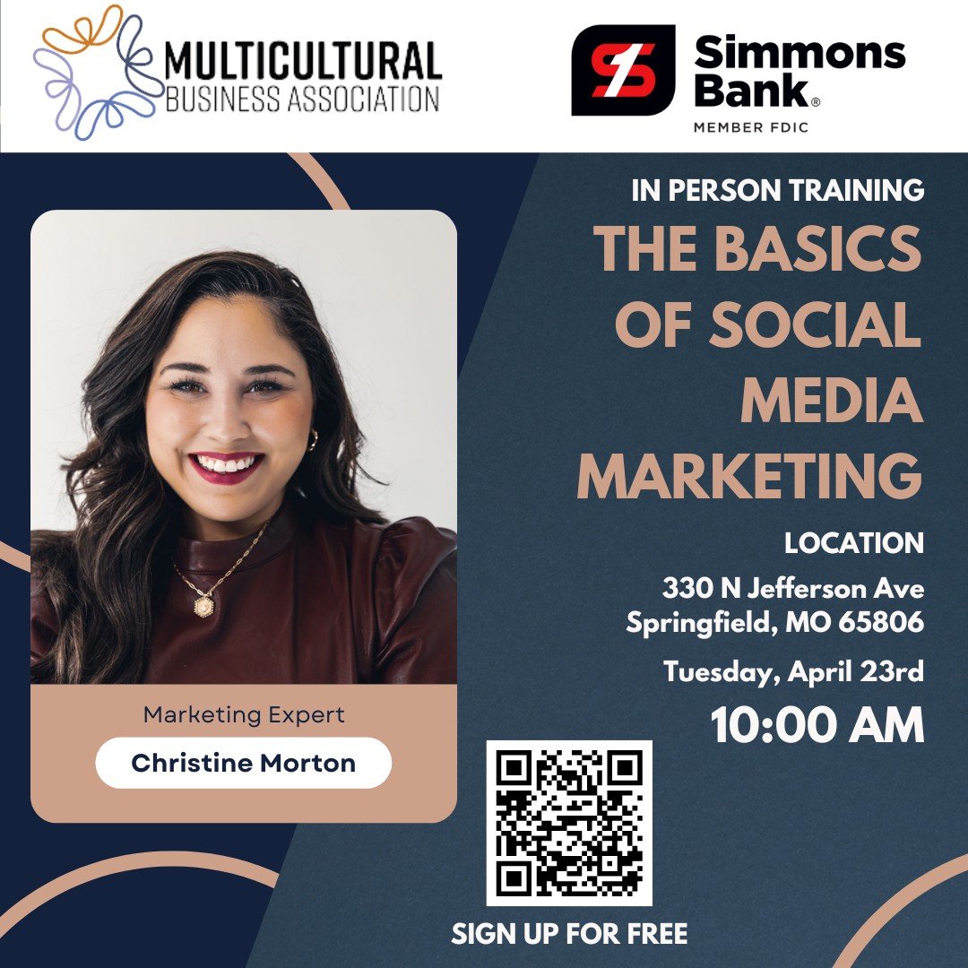 🌟 Join the MBA-Multicultural Business Association's quarterly marketing classes! Learn social media marketing basics with expert Christine Morton. Free registration: docs.google.com/.../1FAIpQLSex… 
Don't miss out! Follow MBA for updates. #BusinessCommunity #MulticulturalBiz
