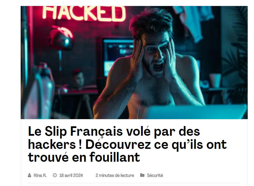 J'ai une petite idée de ce qu'ils ont trouvé dans le slip français..... 😂