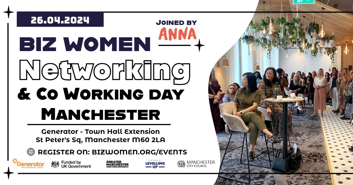 We'll be hosting the @_BizWomen networking event on Friday 26th April from 10 am. If you want to connect with other women in business, you can book your free ticket at eventbrite.co.uk/e/biz-women-ne…