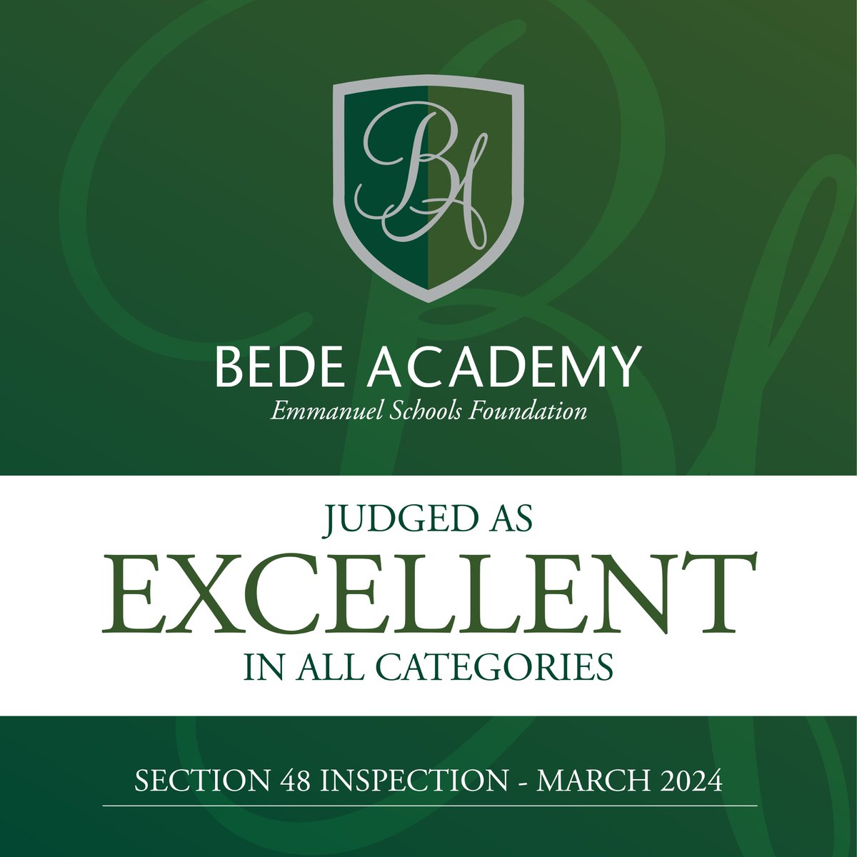 We are delighted to share with you that Bede Academy has been judged as “excellent” in all categories in our recent Section 48 inspection. Click the link below to read more: bedeacademy.org.uk/section-48-ins… #ESFmat #BedeAcademy #Valued #Challenged #Inspired