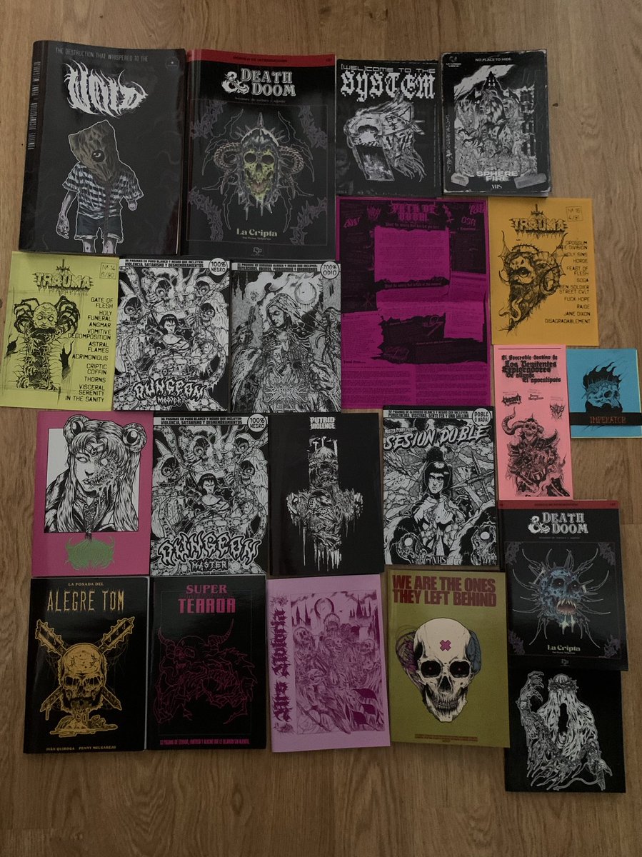 And here a picture of my self-published zines from the last 5 or 6 years I think. One with mighty writer Peronn.