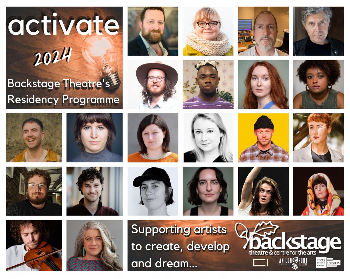 ⭐️We're thrilled to present our 2024 Activate Residents⭐️ We look forward to sharing news of their projects over the coming weeks and months Full details of our artists available on backstage.ie/artist-support/ Supported by @artscouncil_ie @creativeirl @longfordcoco