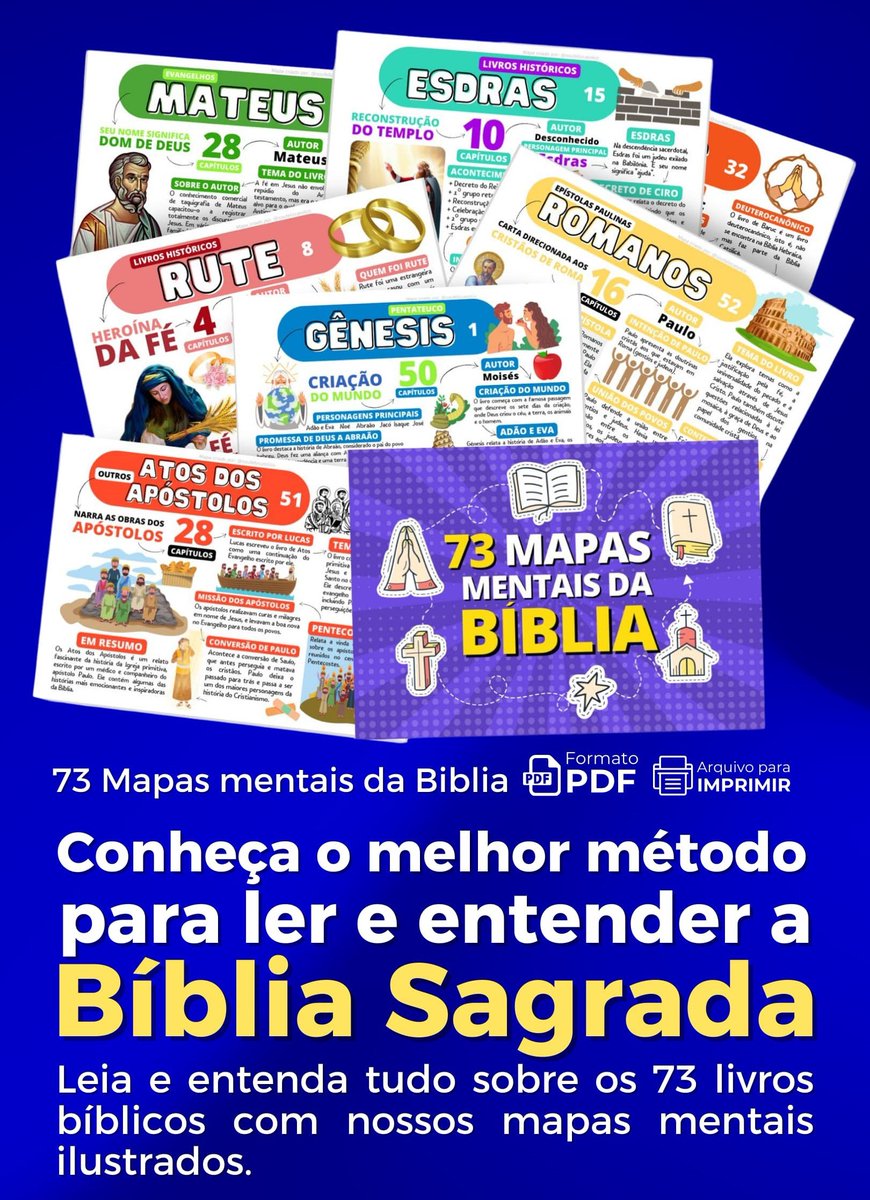 Para você que quer aumentar seu conhecimento bíblico, quer estudar ou ensinar a Bíblia de forma ilustrada, para utilizar em aulas de catequese, grupos de estudos ou uso pessoal. Adiquira pelo nosso link: 👇 bit.ly/3ONekeV