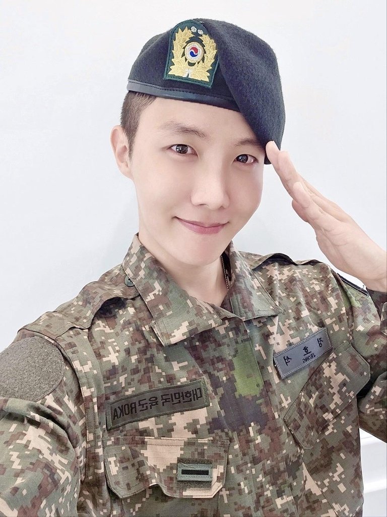j-hope joined the military one year ago today.