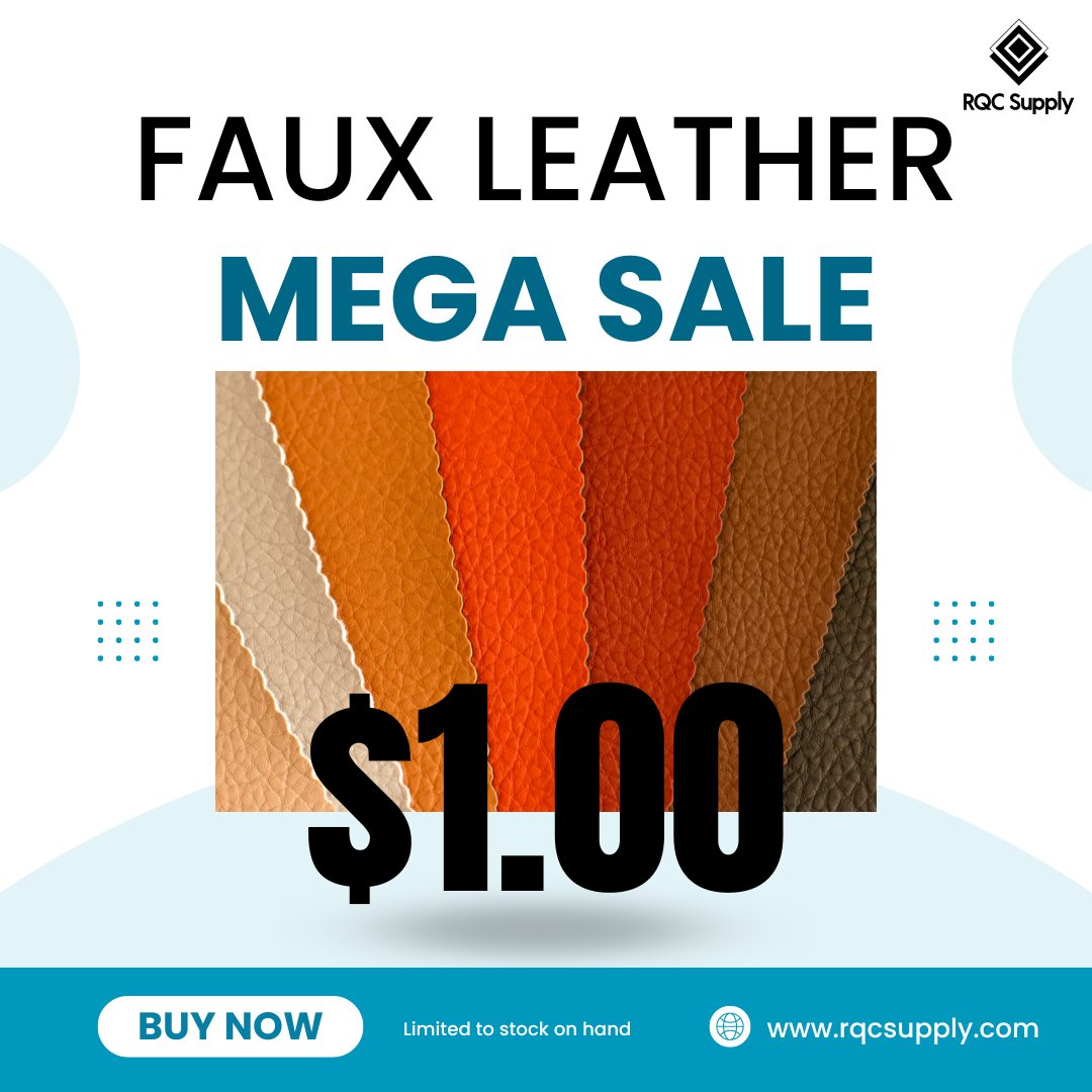 🛍️💸 Starting today, our faux leather sheets are on SALE for just $1.00 each! 😱🔥 Don't wait any longer - it's time to rev up your creativity and start the car to our store! 🚗💨
.
#RQCSupply #londonont #shoplocal #519 #craftstore #woodstockont #oxfordcounty