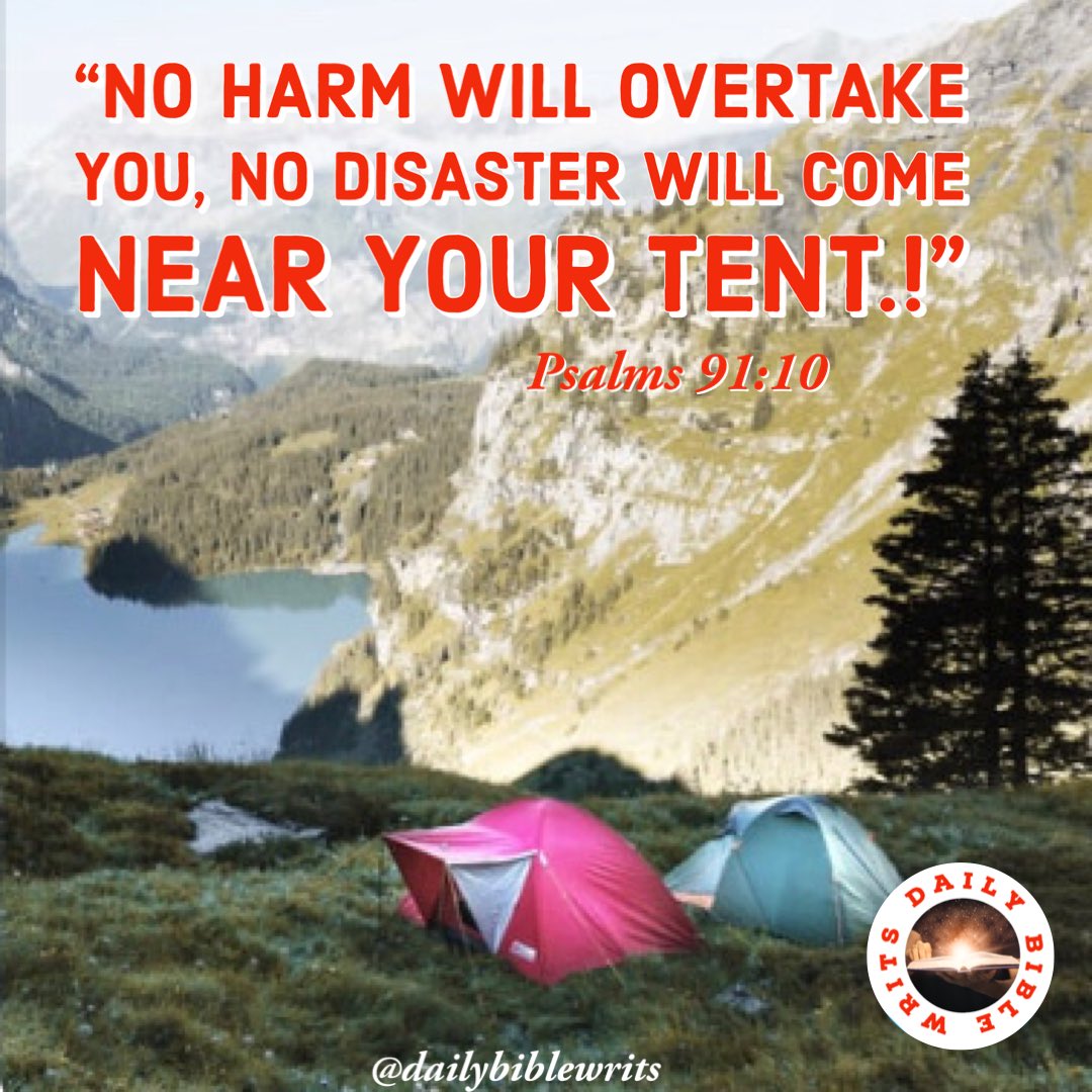 “NO harm will overtake you, NO disaster will come near your tent.!”

Psalm 91:10

#psalm #daily #bible #quotesoftheday 

#ThursdayQuotes #jjk257 #ManCity #nifty50