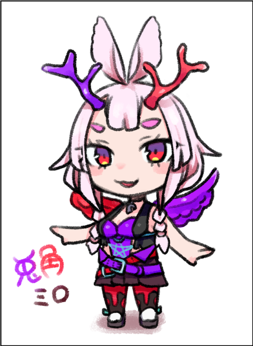 SDイラストいっぱい描かれているのに触発されて、描いてみた、。 #うつら絵つ 