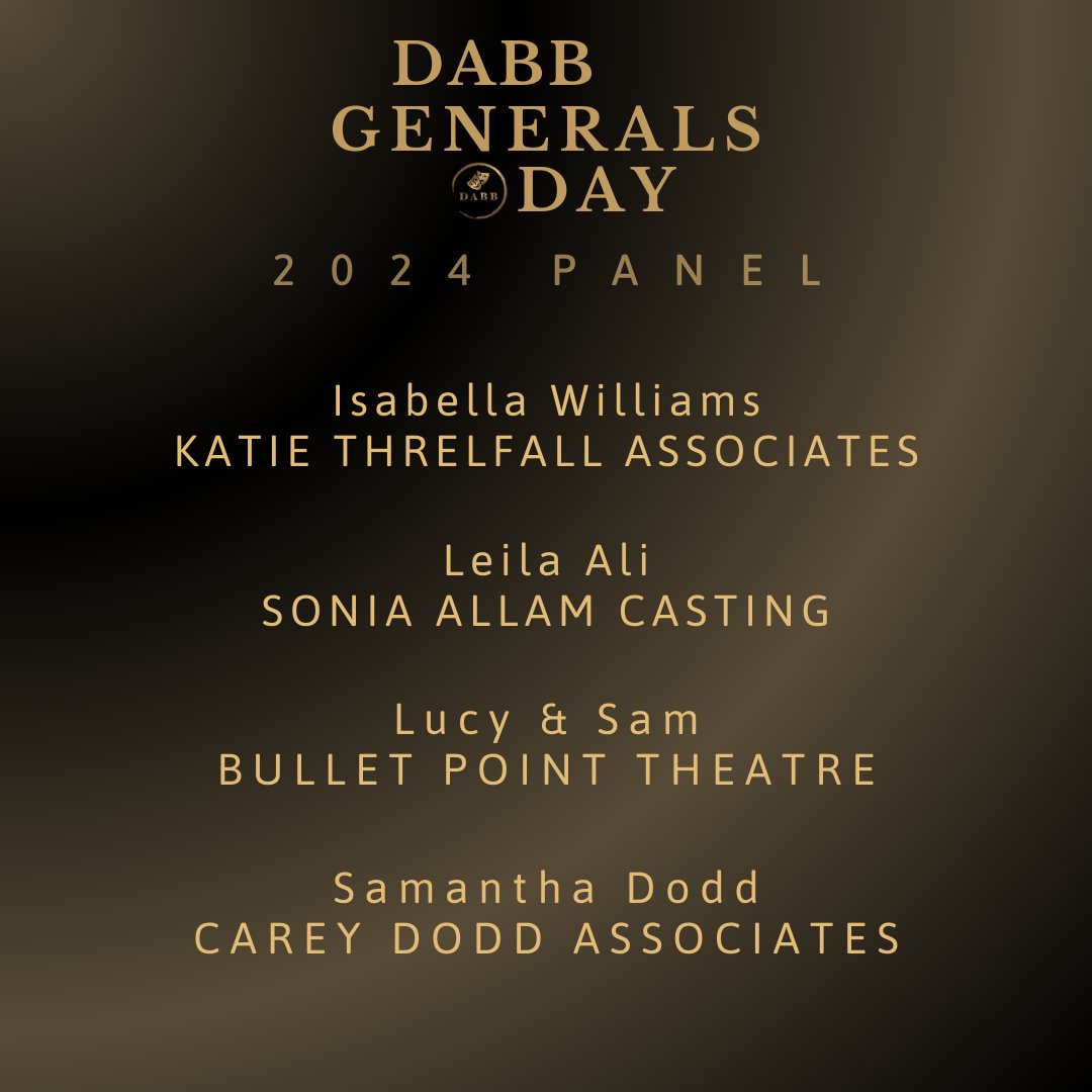 Here is your eleventh look at our super cool panel for this years DABB Generals Day 2024! Thank you as every for your support! @KTThrelfall | @SoniaAllamCDG | @bulletpointtc | @CareyDoddAssos You can view our panel who have been announced so far via our instagram