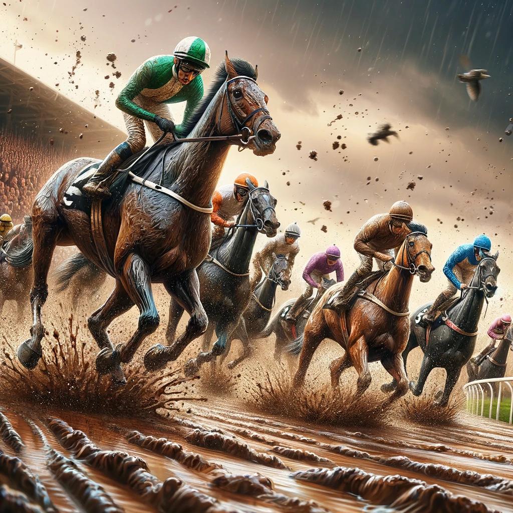PredictHeroes's tweet image. Sports Betting Tip: 🐎 In horse racing, don't just play the ponies; play the conditions. Track conditions affect outcomes more than you'd think—muddy, sloppy, or dry can turn a favorite into a dud. 🌧️🏇 #HorseRacingTips #TrackTalk