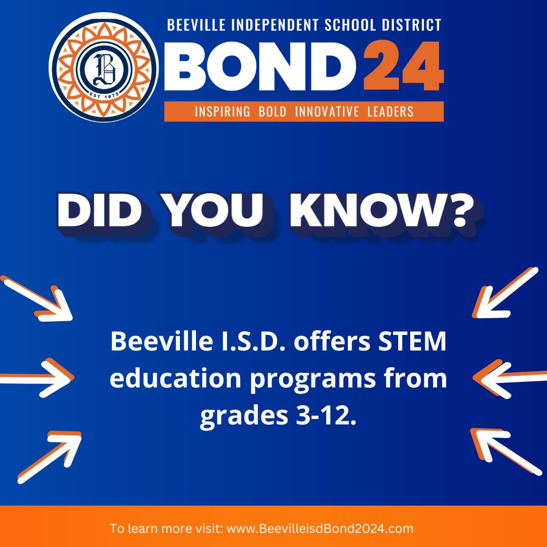 BeevilleISD's tweet image. Did You Know? 

#Bond24 #BEEInformed #Beeville #BEEtheKICK
