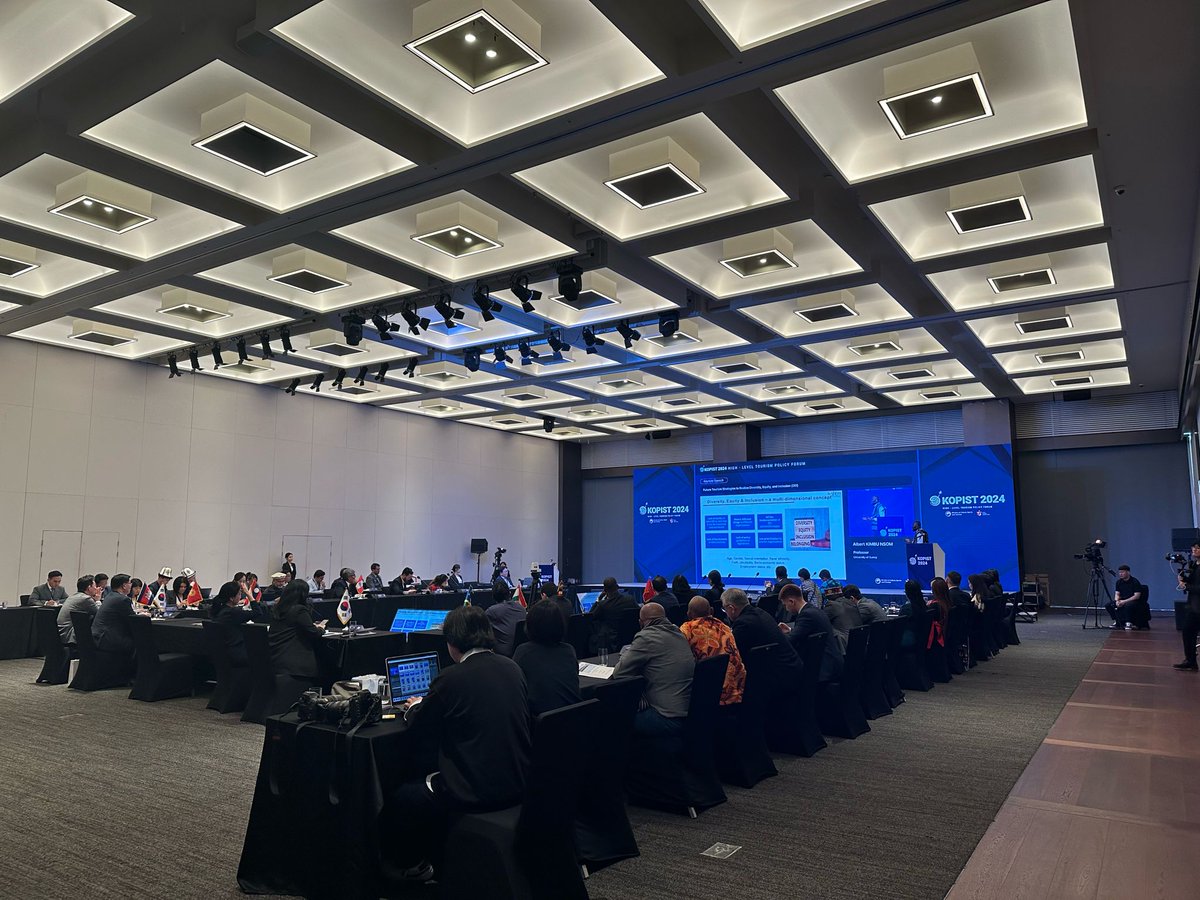 AlbertKimbu's tweet photo. Spent today in Busan, S. Korea at Korea Partnership Initiative for Sustainable Tourism (KOPIST) 2024 High Level Tourism Forum engaging with senior tourism leaders including ministers &amp; DMO executives from 12 countries &amp; selected tourism businesses on how to embed DEI in tourism. https://t.co/g1rMd6Re6f
