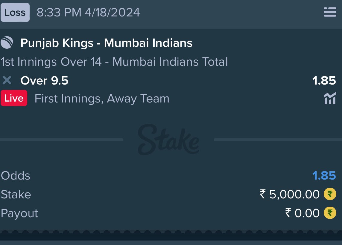 MrNothing52's tweet photo. Loss here❌

Posted in my Telegram channel.

#GamblingTwitter 
#GamblingCommunity https://t.co/QOEIAJehnN