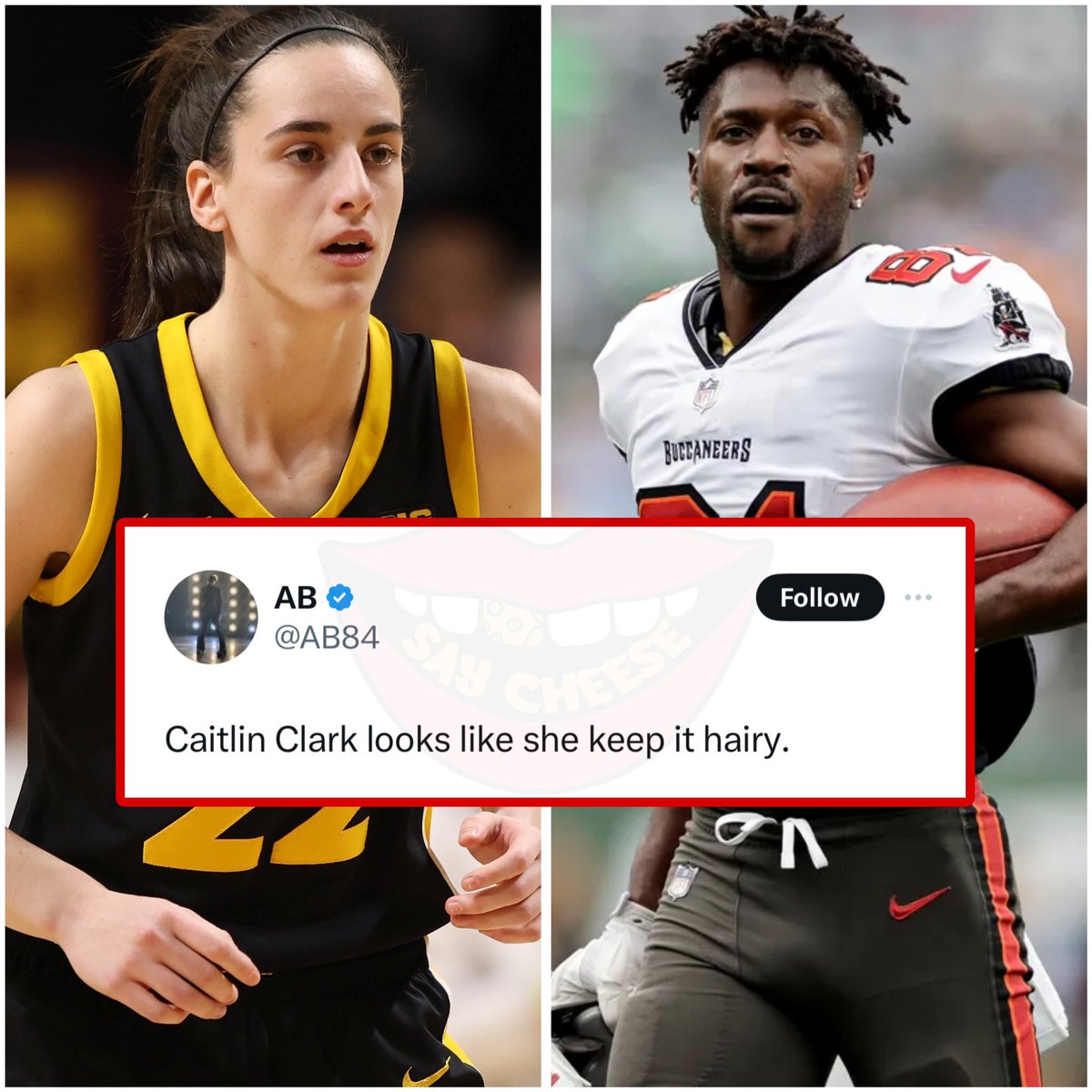 Antonio Brown gets blocked by Caitlin Clark on Twitter