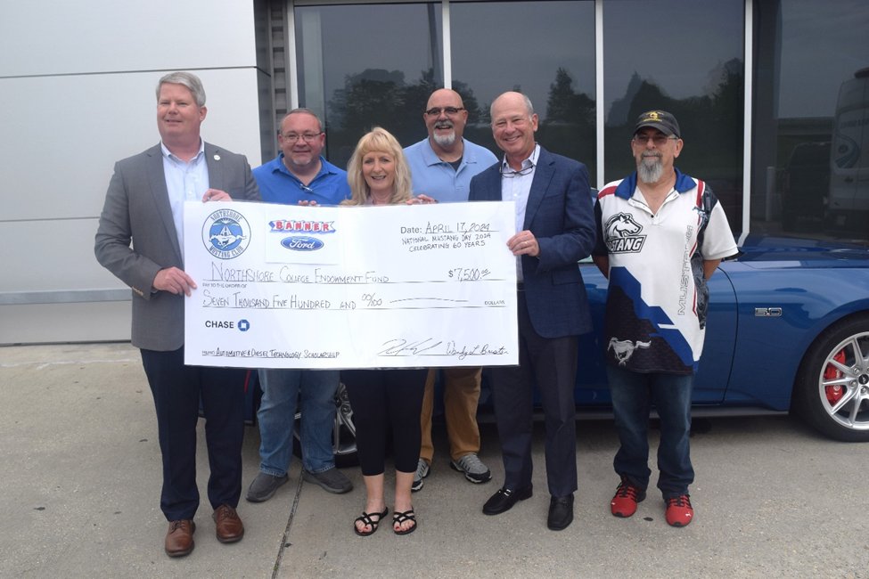 Thank you Northshore Mustang Club and @BannerFord for your latest donation to @NTCCgators NCEF scholarship program. Your total donation of $20K will allow us to request matching funds from the @LA_Regents for a new scholarship endowment for automotive technology students. 💪💪💪