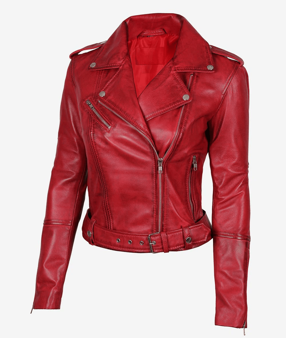 Women’s Red Biker Leather Jacket |Slim Fit Motorcycle Retro Leather Jacket For Women:
#womenleatherjacket #bomberjacket #bikerjacket #womenjacket #leatherjackets  #womensfashion #fashiontrends #leatherfashion #redleatherjacket
jorde-calf.com/collections/wo…
