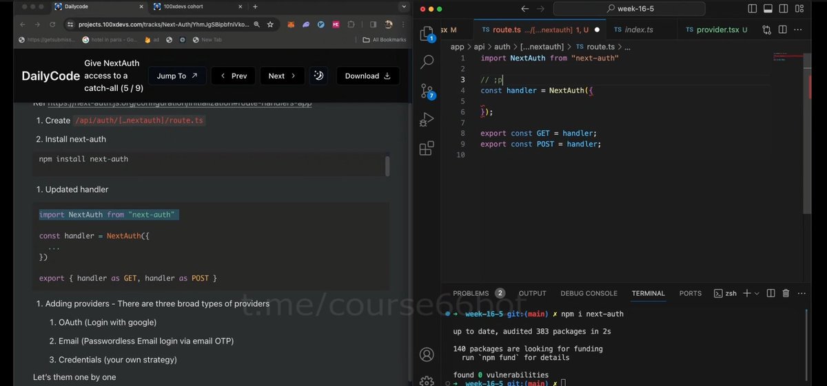 Day 18 - authjs using cookies (1/2) - What is authjs? - Authjs Setup #codinglife #consistency #cohort #webdev #development #SoftwareEngineer #100DaysOfCode
