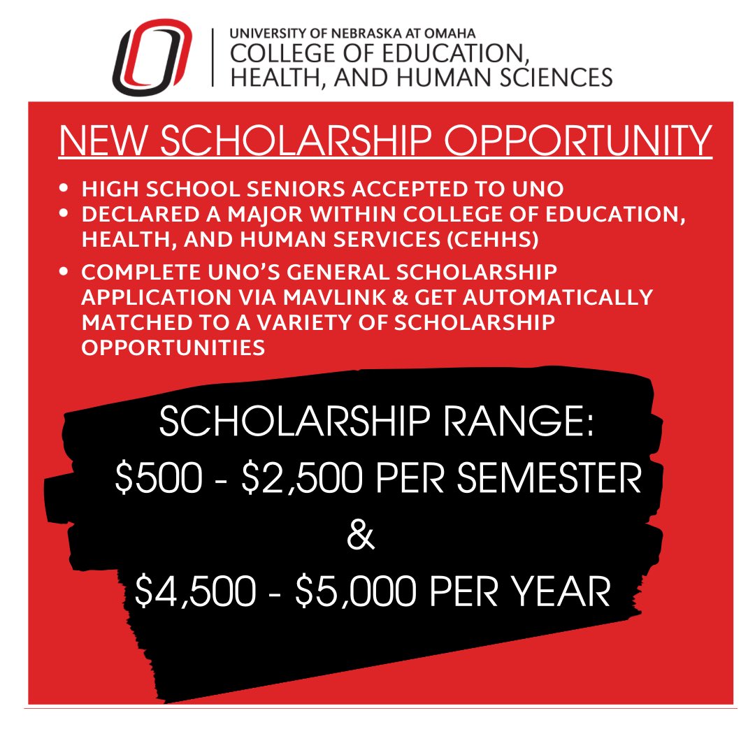 Seniors- Have you been accepted to UNO? Check out this new scholarship opportunity!