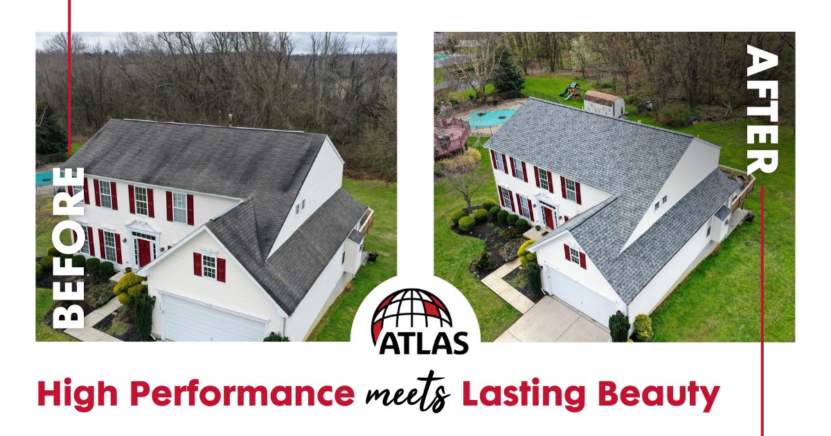 Great work, Guardian Roofing & Siding! This home is gleaming under a new roof of Atlas Pinnacle® Pristine shingles featuring @scotchgard by @3m! Color: Hearthstone