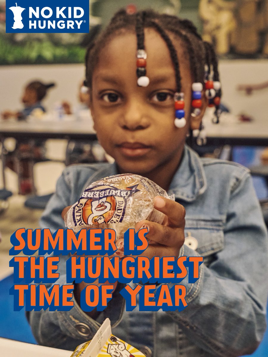 Take a stand with us to #EndSummerHunger, as we continue our work to ensure kids have access to the healthy meals they need to thrive! Visit ➡️ bit.ly/4cEgpnc to discover how you can join the mission. #NoKidHungry #summermeals #schoolmeals 🤝🧡