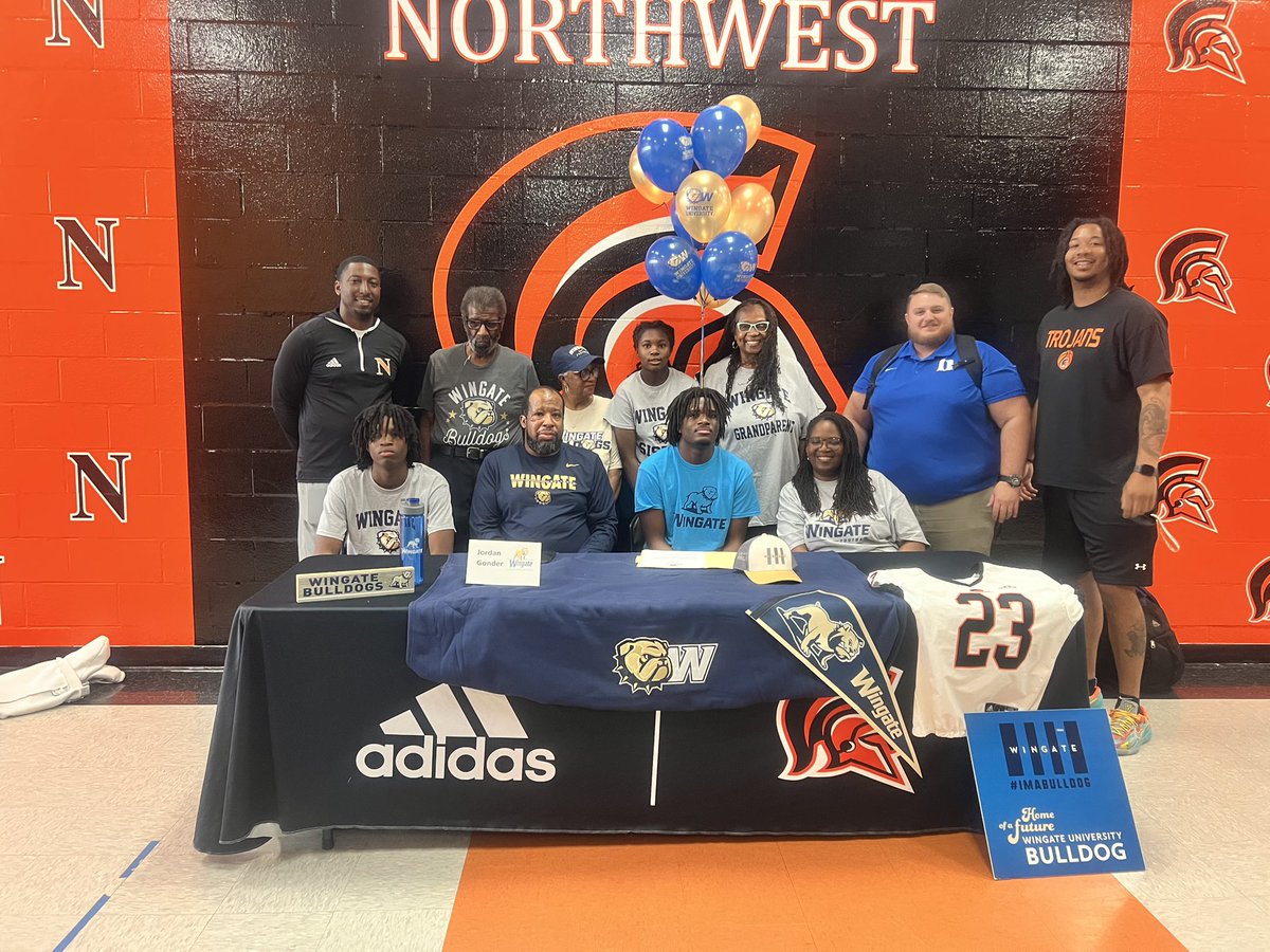 Congratulations to @gonder_jordan on signing to continue his academic and football career at Wingate University! #GoTrojans @NCHSTROJANS @NCHS_Boosters @CJemalHorton