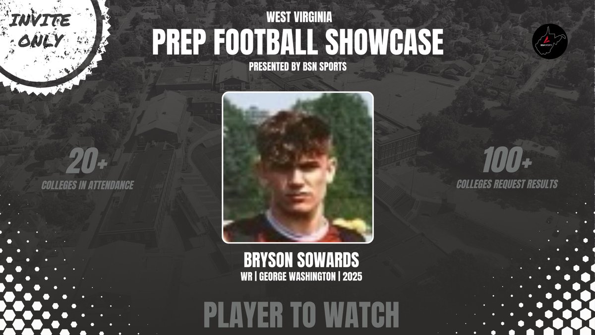 2024 WV Prep Football Showcase Player to Watch: Bryson Sowards WR | George Washington (Invite Only - Top WV Players) #wvprepfb