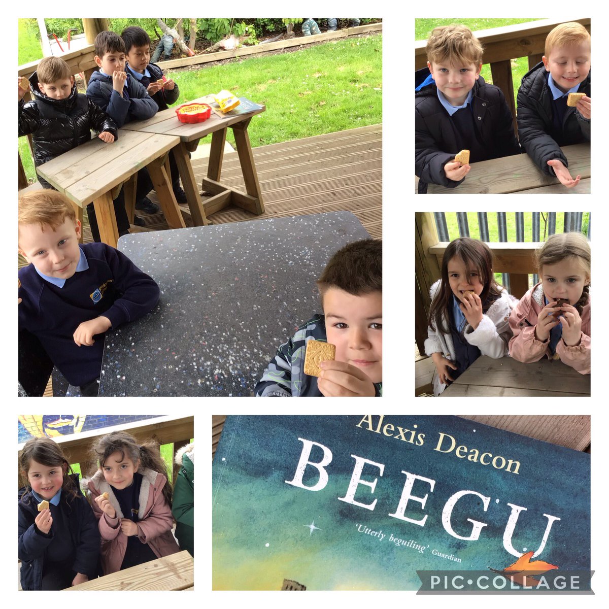 Reading plus with a twist!

Reading our class book in the outdoor classroom with a biscuit this afternoon 💙

We love Beegu💙

@wearenewington #reading #readingforpleasure