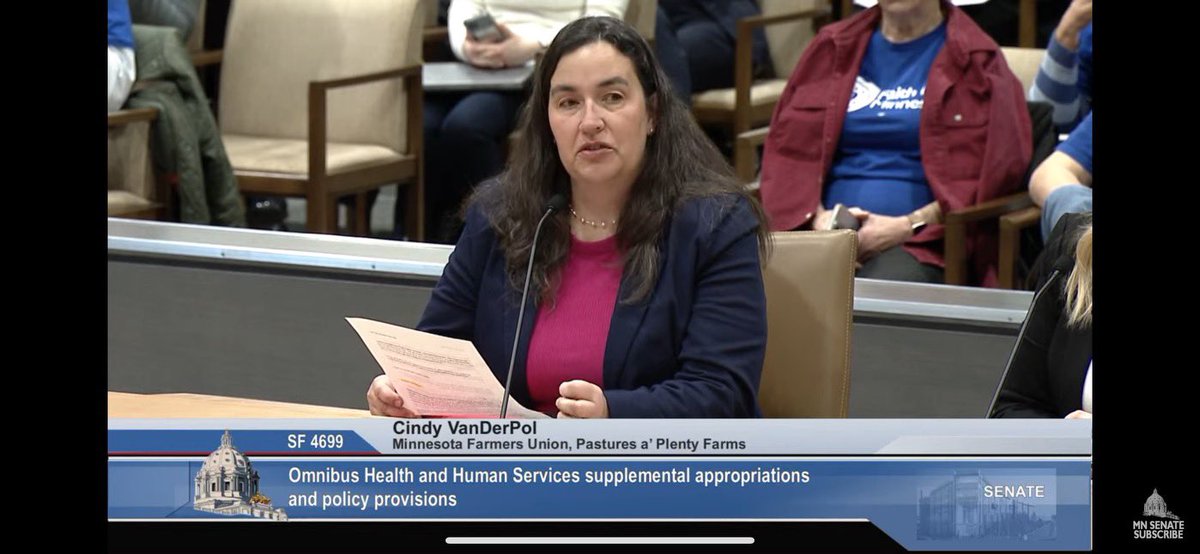 MFU member Cindy VanDerPol is testifying before the #mnsenate and #mnhouse Health Committees today in support of the #MNCare public option.   “I don’t know how we would have kept our farm without MinnesotaCare, and so I can say confidently that it is worth expanding.”