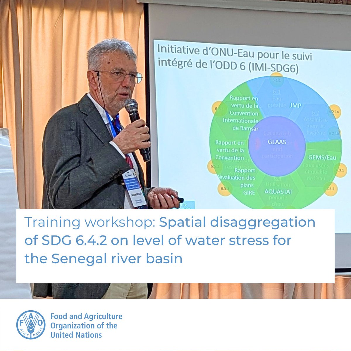 Over 6 days, experts from Guinea 🇬🇳, Mali 🇲🇱, Mauritania 🇲🇷 & Senegal 🇸🇳 are attending a training in Conakry organized by the @FAO  IMI-SDG6 team and @OMVSlofficiel  

Check the interview with Riccardo Biancalani, FAO Project Coordinator #IMISDG6 
➡️tinyurl.com/y2fx7vdt

#sdg6