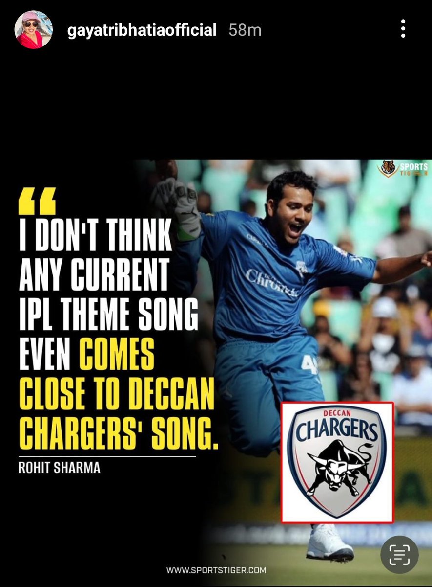 CricCrazyJohns's tweet photo. Instagram story of former IPL franchise Owner Deccan Chargers - Gayatri Reddy. ⭐ https://t.co/n131qd2ZxQ
