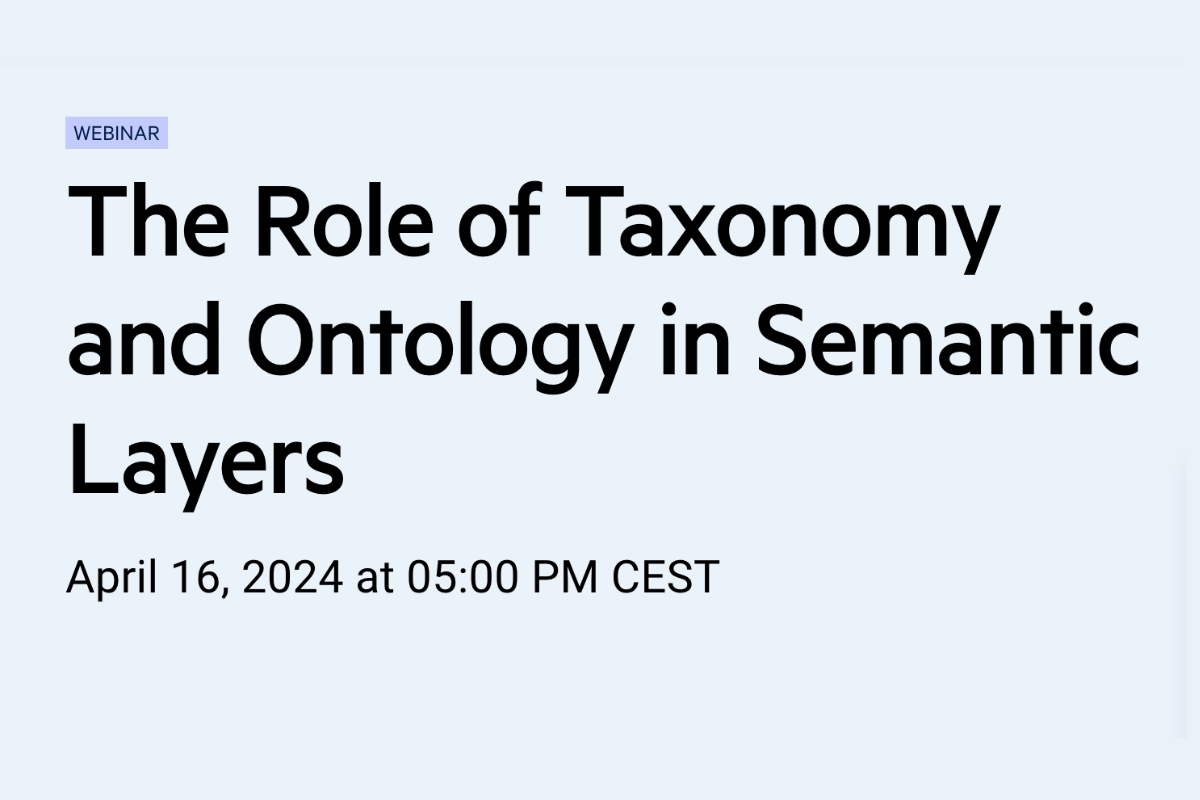 Ready to revolutionize your data architecture? Explore the benefits of semantic layers and organizational taxonomies in our upcoming webinar. Don't miss out, register now: prgress.co/43sz69r #DataInsights #SemanticTechnology