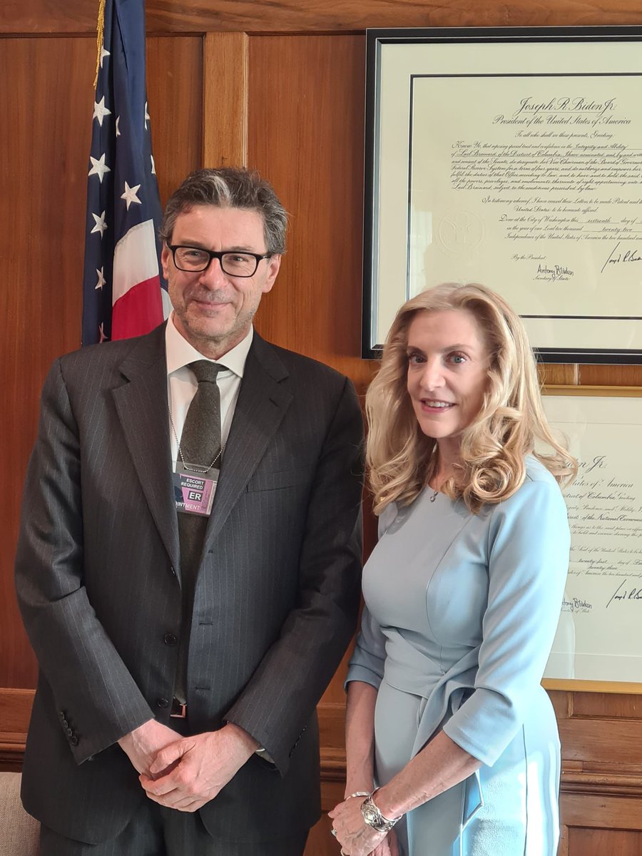 Minister Giorgetti met today at White House Mrs. Lael Brainard, director of the National Economic Council.