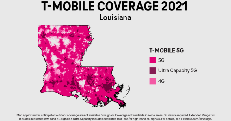 UlfEwaldsson's tweet photo. .@TMobile is committed to enhancing connectivity in every community across the country. Today, in partnership with @lagovjefflandry, we're proud to announce substantial network upgrades across the state of Louisiana- where 92% of residents now have access to our midband 5G UC!🙌