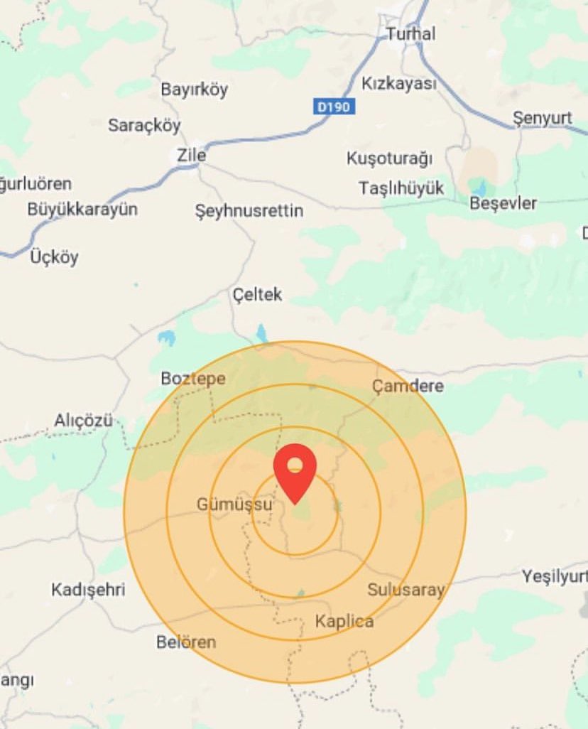 Tokat ve çevre illerde hissedilen 5.6 büyüklüğündeki depremden etkilenen vatandaşlarımıza geçmiş olsun. #Tokat 

#geçmişolsun