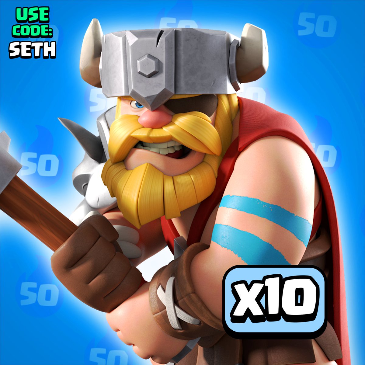 Day 2/5 of The Biggest Giveaway Ever! 🔥

Today's prize: 10x Fierce King skins ✨

To enter: Follow & Repost ✅
Winners drawn in 24 hrs ⏰

💪 This giveaway is sponsored by Creator Code: Seth

#GiftedBySupercell