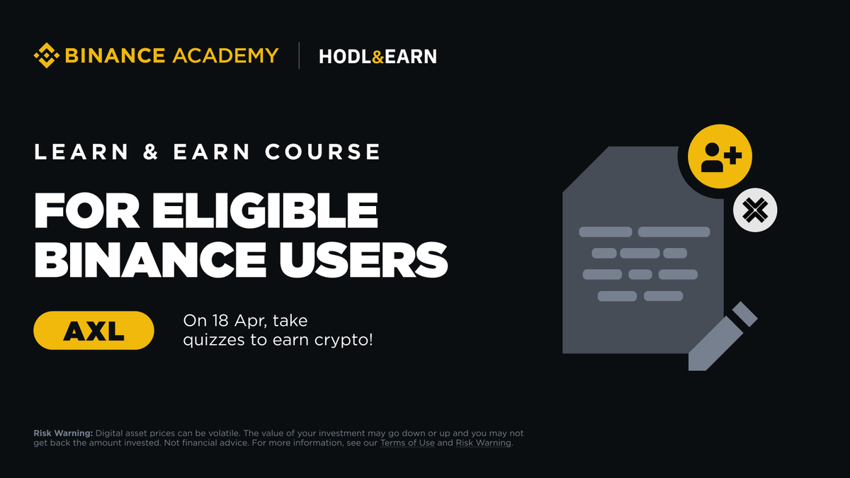 binance's tweet photo. Introducing a new round of #Binance Learn &amp; Earn!

Complete the courses and quizzes to secure yourself some free crypto 🫡

Get started ➡️ https://t.co/K1xZo78OHK https://t.co/gc9peCQDBP