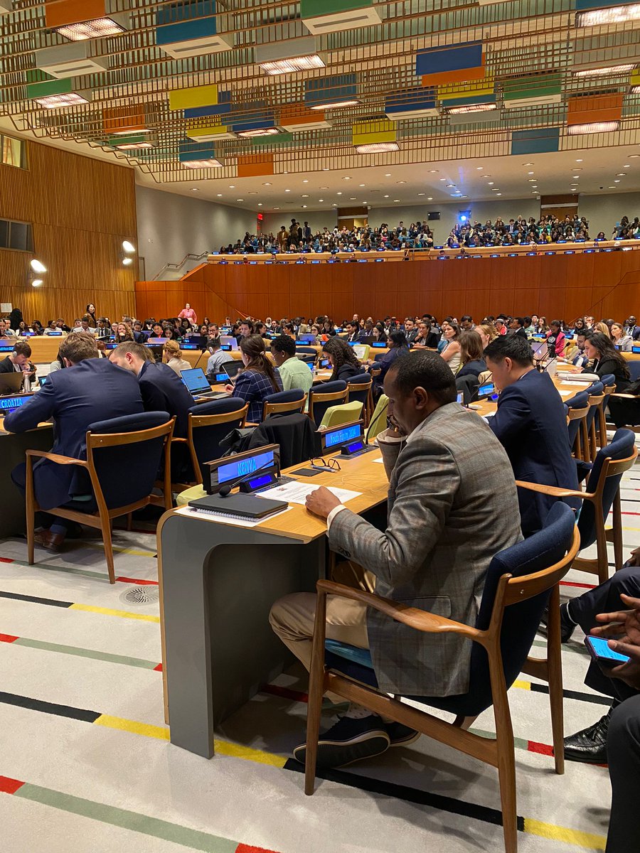I addressed @UNECOSOC Youth Forum in NY on Summit of the Future: Multilateral Solutions - Global Dialogue on Youth for a Better Tomorrow requires youth-centred solutions to challenges founded on consultation, inclusion & solidarity @AbabuNamwamba @moyasa_ke @StateHouseKenya