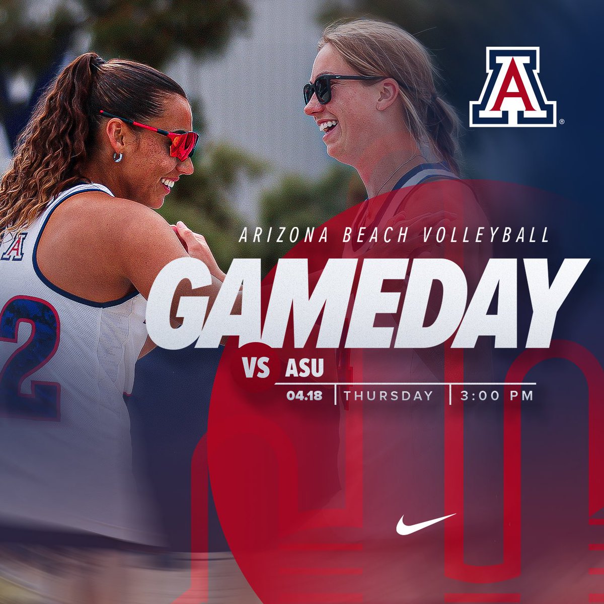 𝑮𝑨𝑴𝑬𝑫𝑨𝒀🏖️🏐 Watch the Sand Cats face ASU in their final home game of the season at Bear Down Beach. #beardown