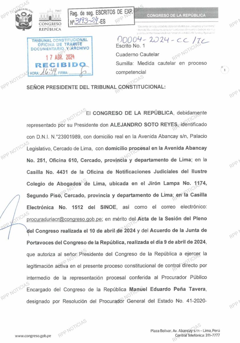 KikesitoVH's tweet photo. #OJO Congreso también interpuso medida cautelar para que quede sin efecto resolución que restituyó a Inés Tello y Aldo Vasquez como miembros de la JNJ https://t.co/60Qa3Y2Vhc