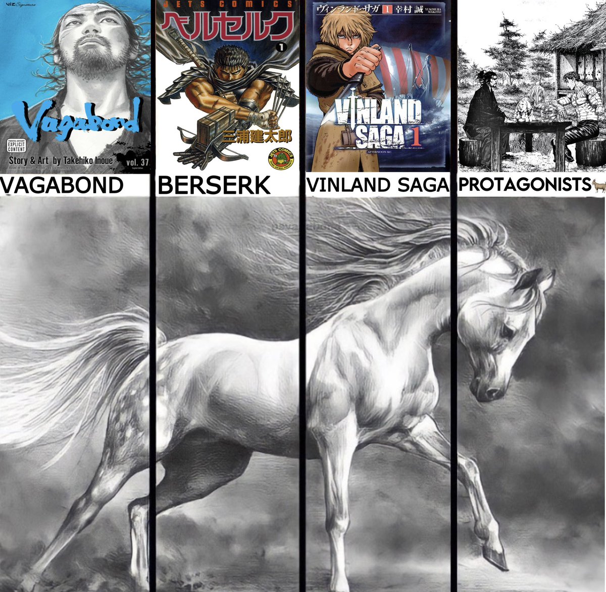 Manga : Vagabond, Berserk & Vinland Saga