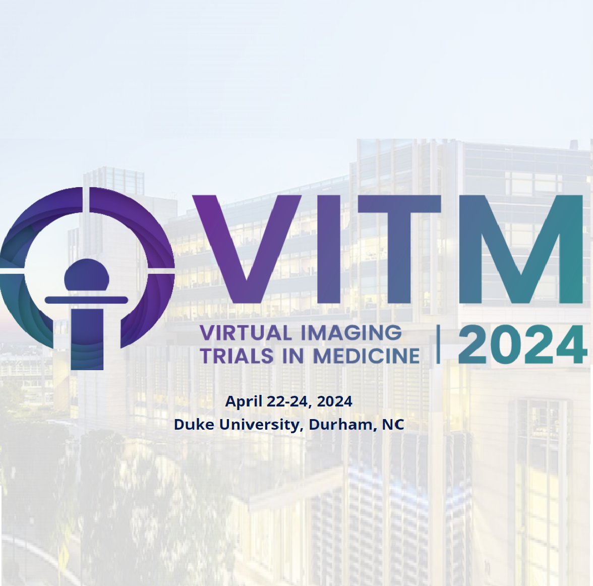 We're excited to share that @DukeCVIT is spearheading the first #VITM24 conference! Thanks to @EhsanSamei and the summit team's dedication, we're gearing up for an extraordinary inaugural edition. Tune in each morning for Dr. Samei's insights to start your day!